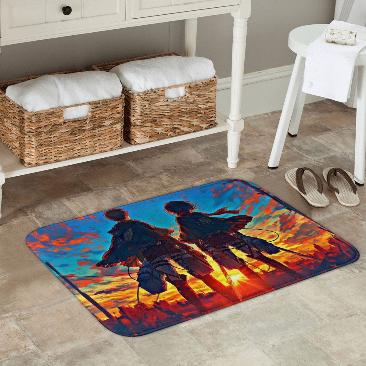 Japan Bathroom.Home - Attack On Titan Japan Cartoon Anti-slip