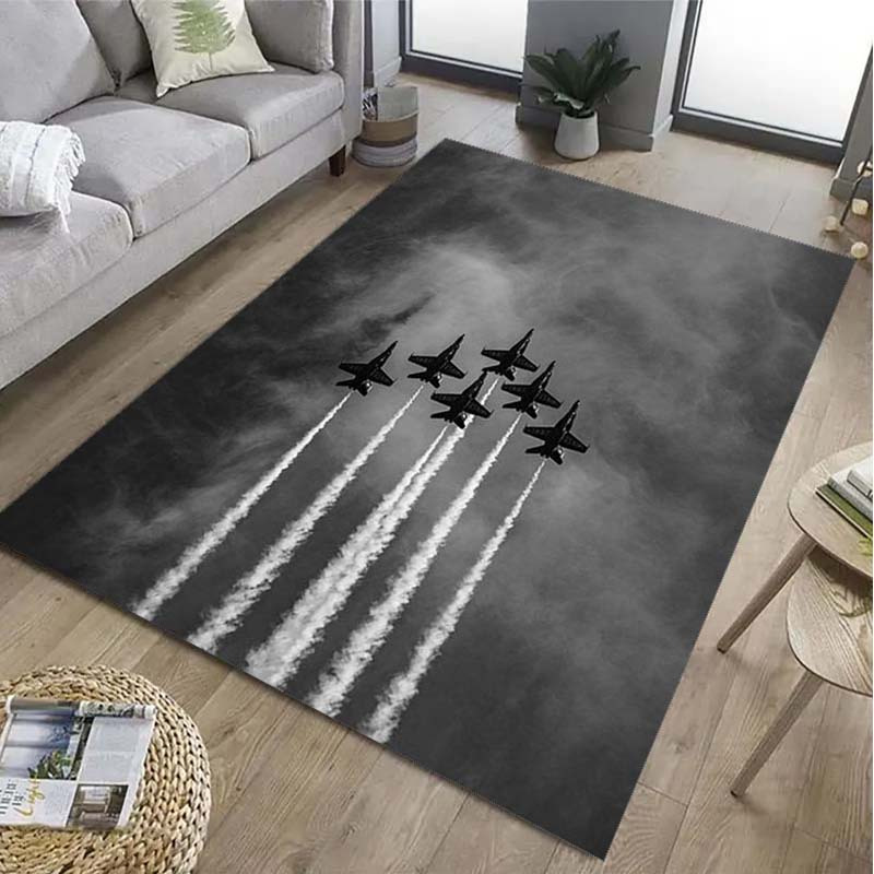 Jet Home Bathroom Mats - Jet Theme Leaf Crystal Velvet Area