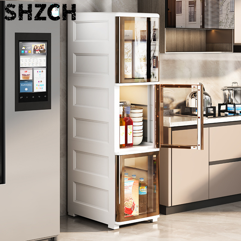 Japan Bathroom.Home - Plastic Slim Gap Storage Cabinet Bathroom