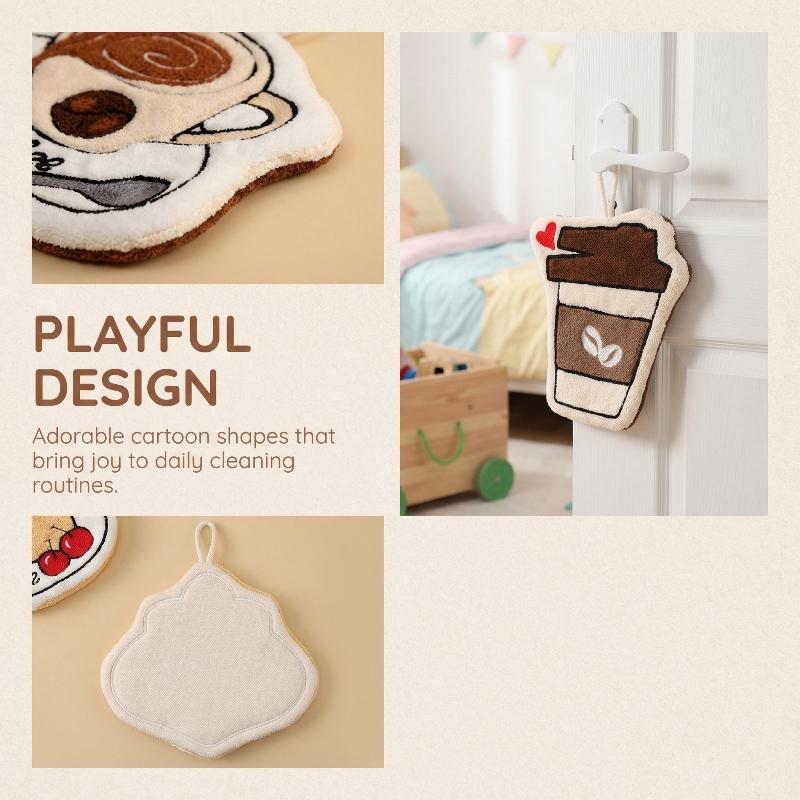 Home Design Bathroom - Quick Dry Absorbent Coffee Hanging Towels