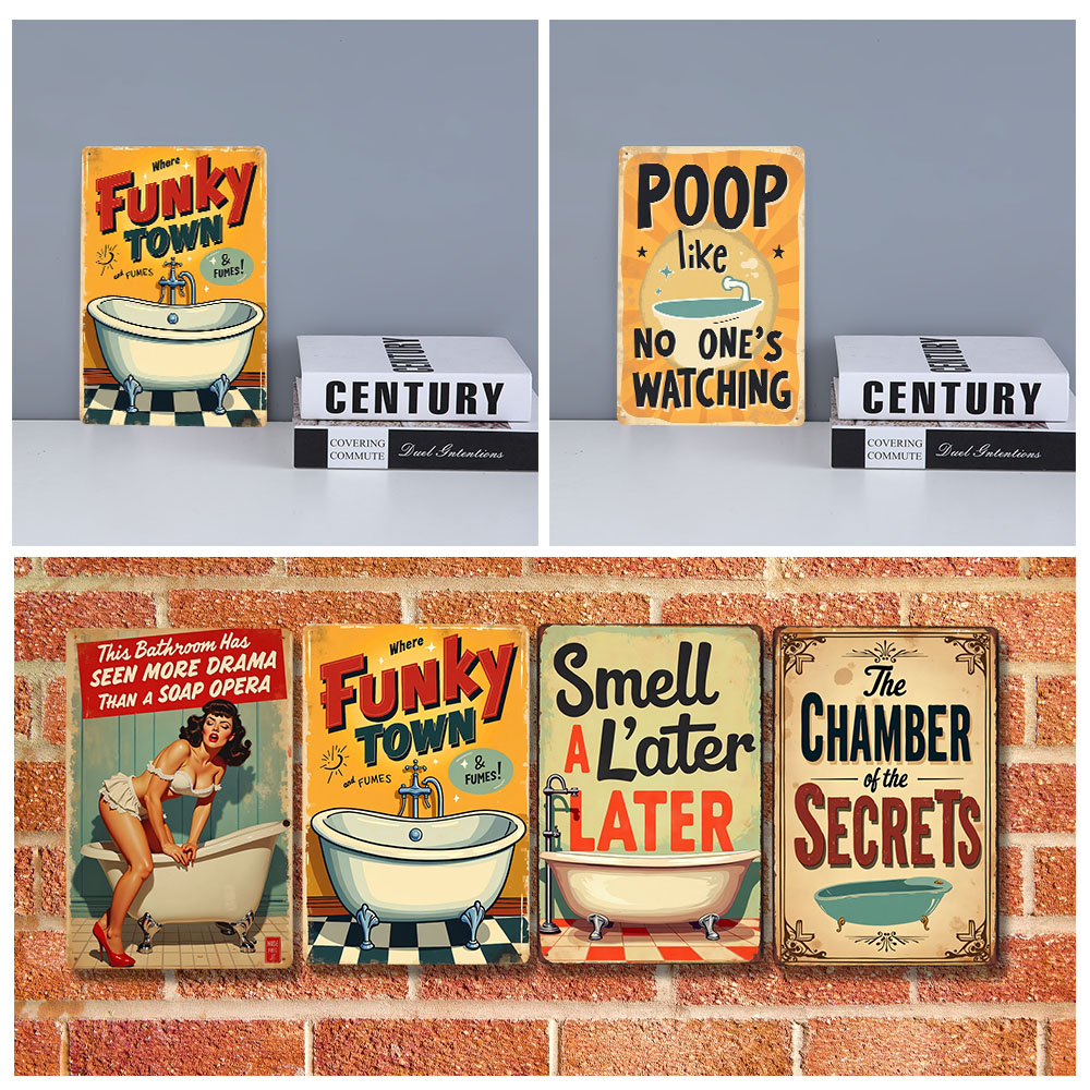 Funny Bathroom Rules Vintage M - Home Bathroom Decor Ideas review and price