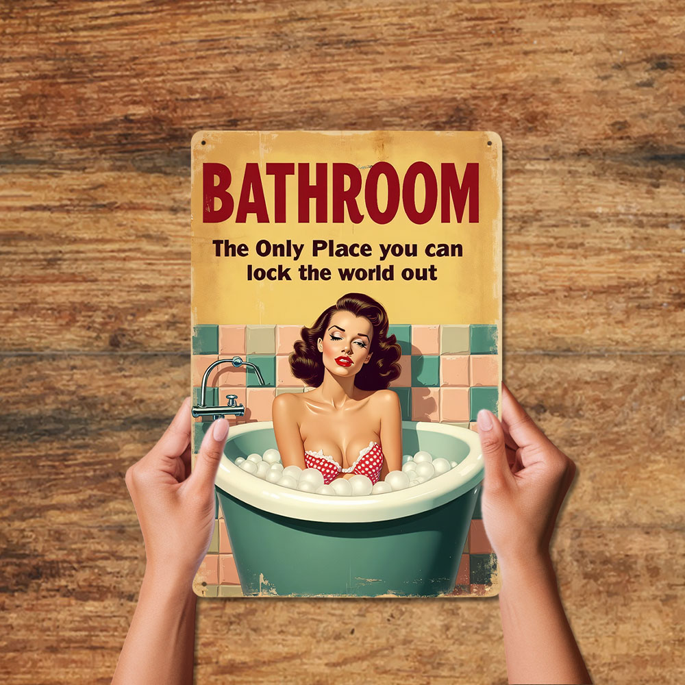 Funny Bathroom Rules Vintage M - Home Bathroom Decor Ideas review and price