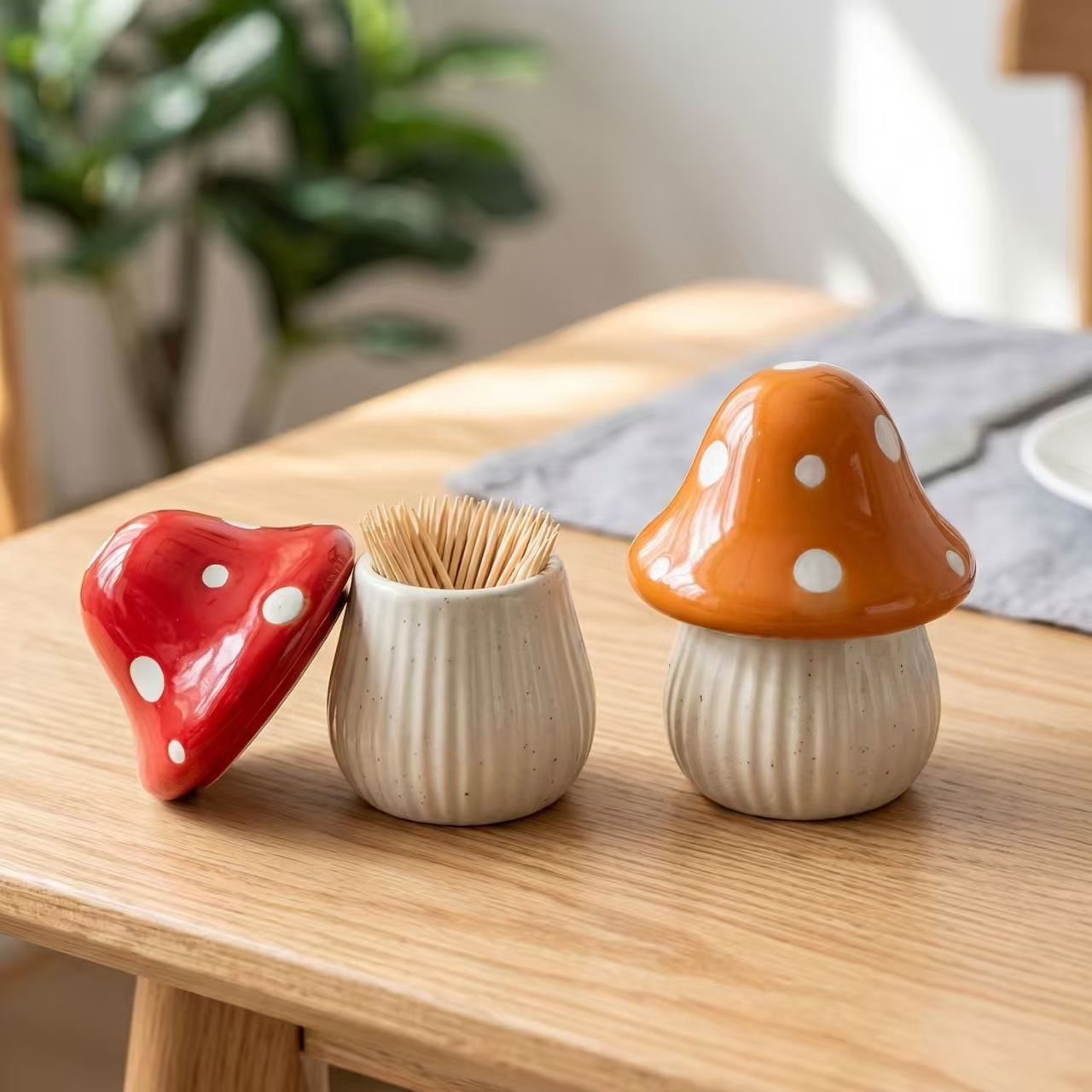 Cartoon Mushroom Ceramic Stora - Home Bathroom Organizer review and price