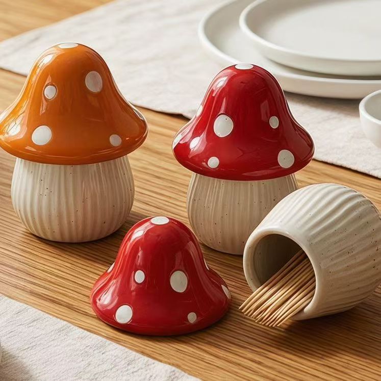 Cartoon Mushroom Ceramic Stora - Home Bathroom Organizer review and price