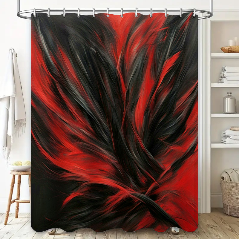Red and Black Abstract Print S - Home Bathroom Decor Ideas review and price