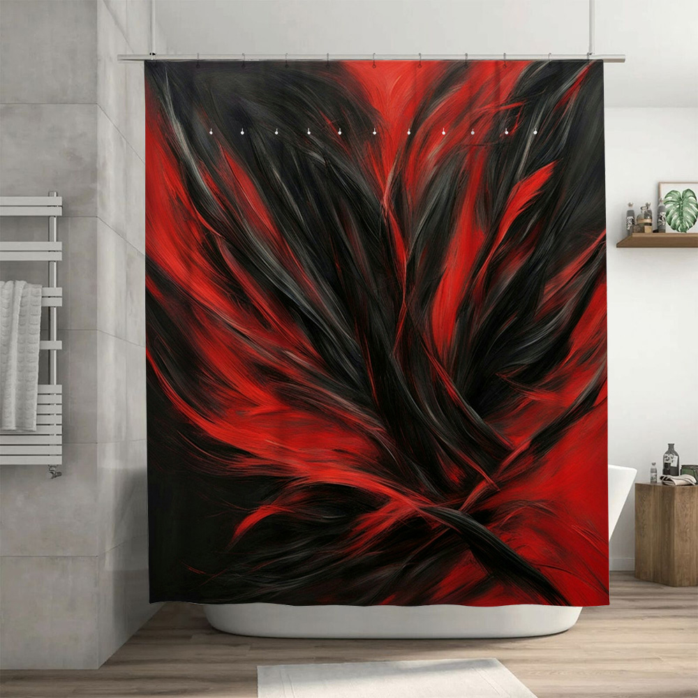 Red and Black Abstract Print S - Home Bathroom Decor Ideas review and price