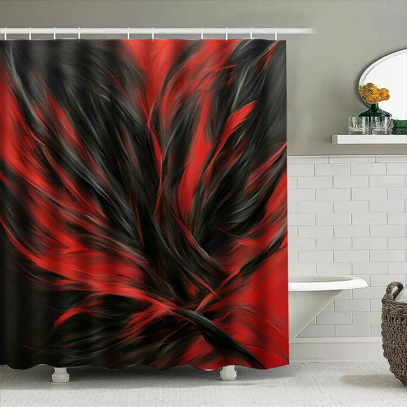 Red and Black Abstract Print S - Home Bathroom Decor Ideas review and price