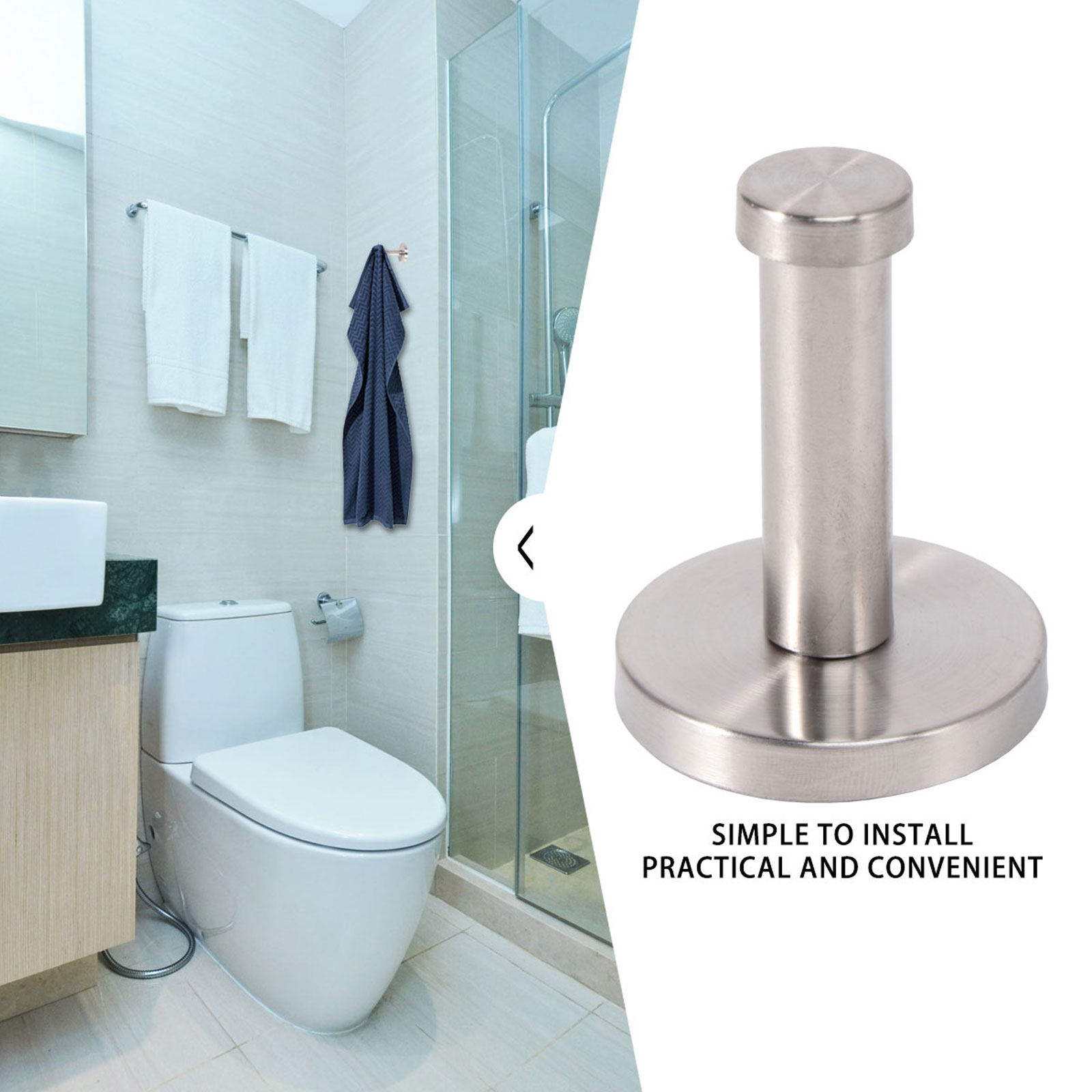 6Pcs Metal Hooks Stainless Ste - Home Design Bathroom review and price