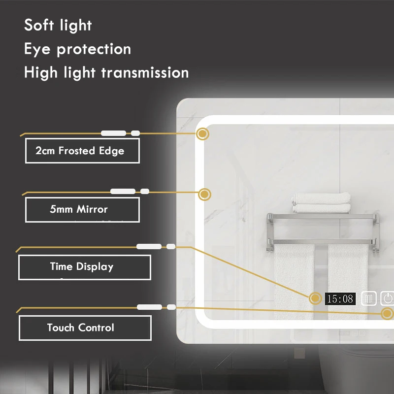 Bathroom Mirror 70x90 cm Recta - Bathroom Mirror Led review and price
