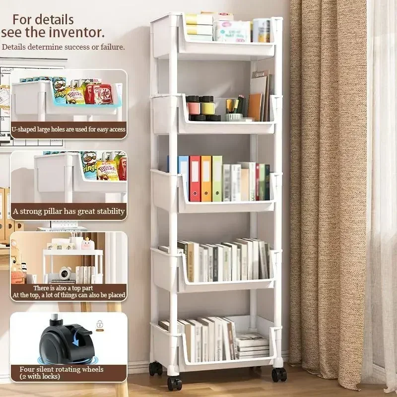 5-Tier Rolling Storage Cart wi - Home Bathroom Organizer review and price