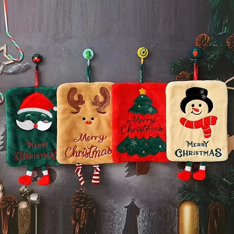 Xmas Hanging Hand Towel Coral  - Home Design Bathroom review and price