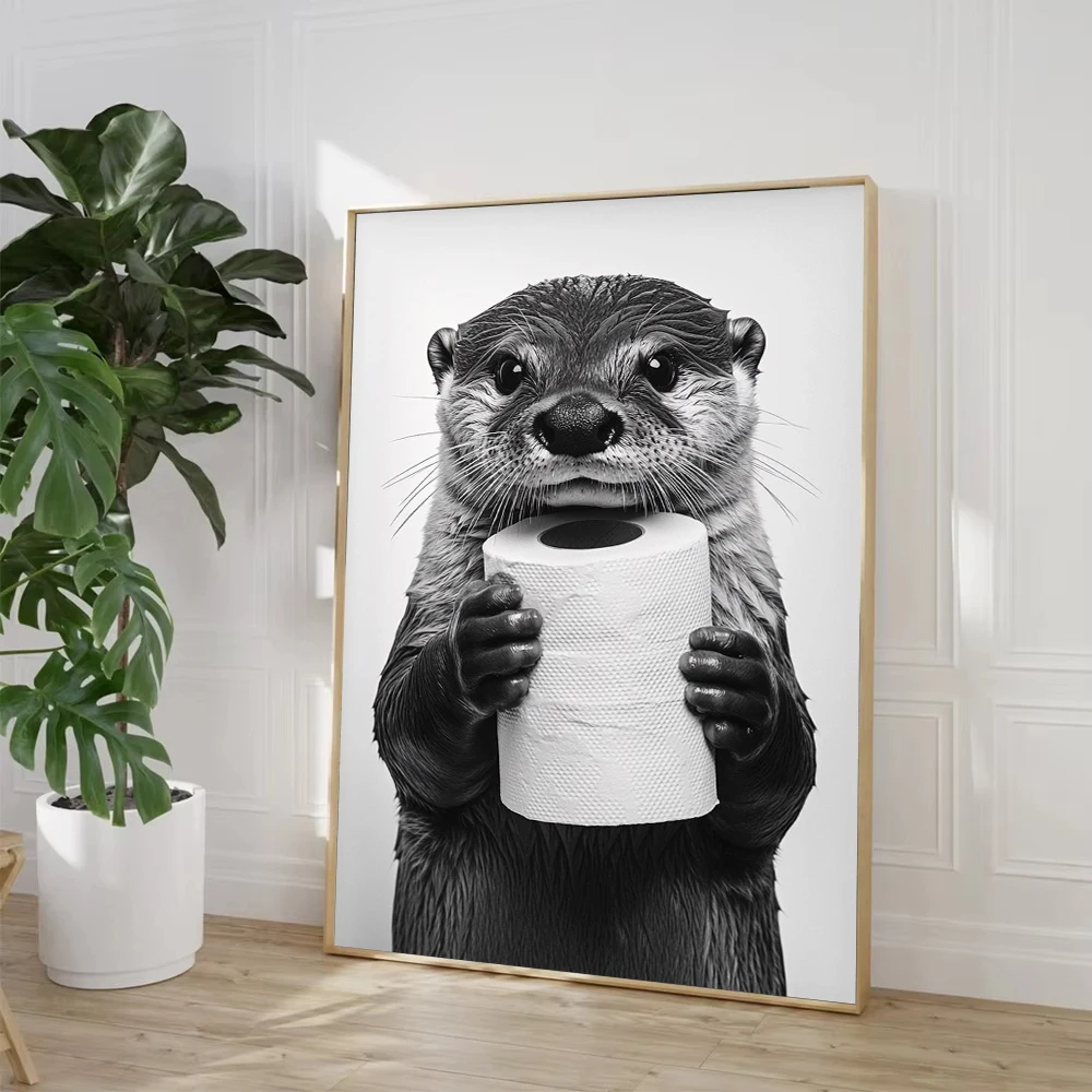 Highland Cow Otter Cat  Raccoo - Home Design Bathroom review and price