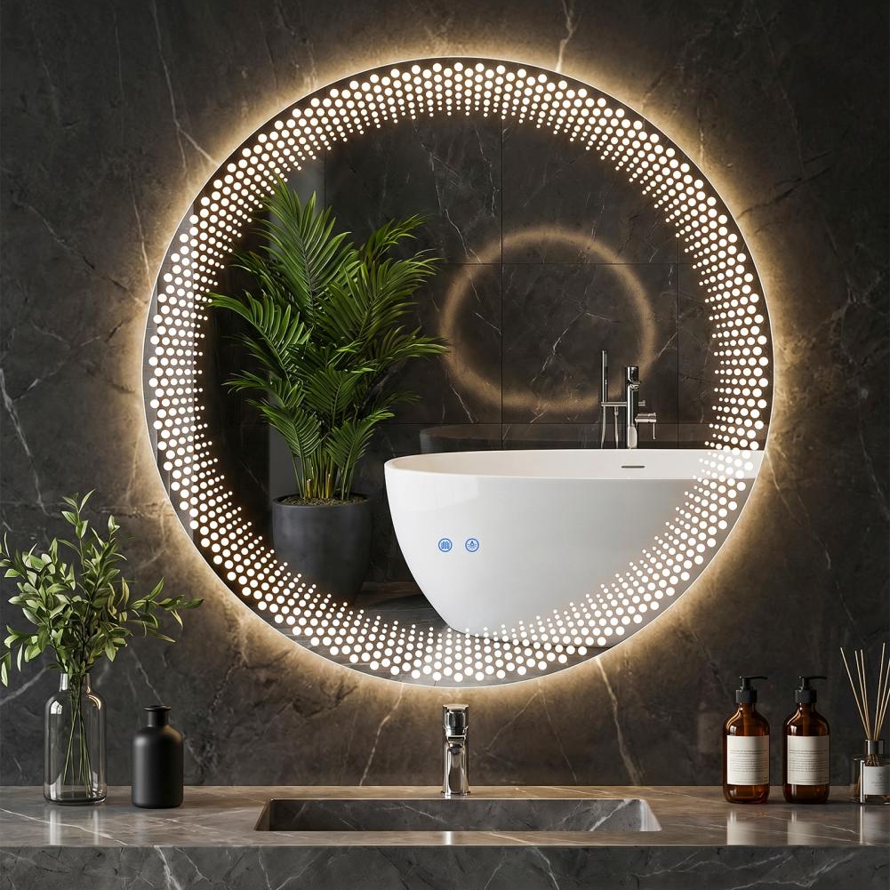Round LED Bathroom Mirror 3 Co - Bathroom Mirror Led review and price