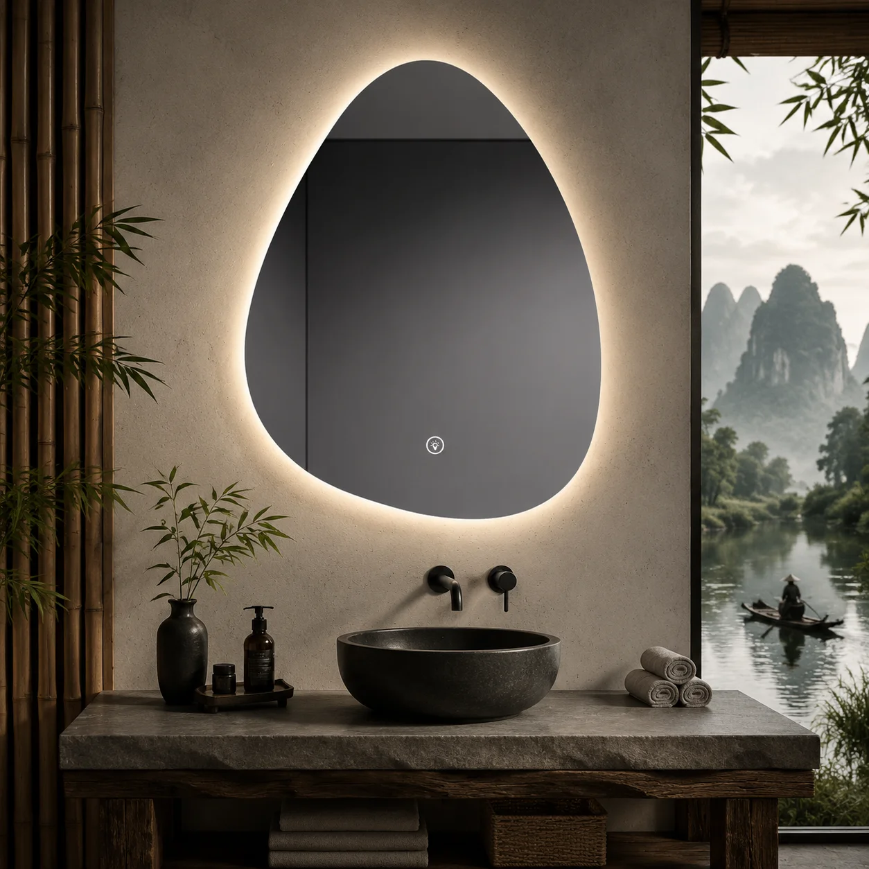 Irregular Shape Smart LED Bath - Bathroom Mirror Led review and price