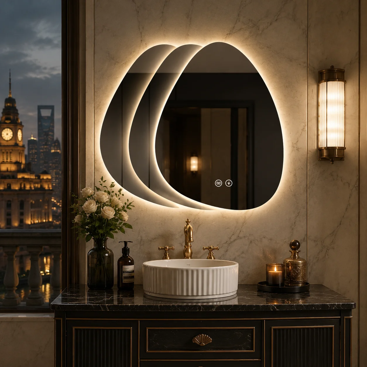 Irregular Shape Smart LED Bath - Bathroom Mirror Led review and price