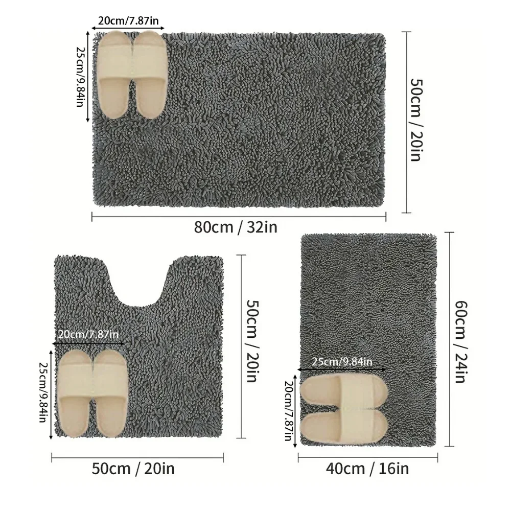 3PCS/set Absorbent Mat for Bat - Japan Bathroom.Home review and price