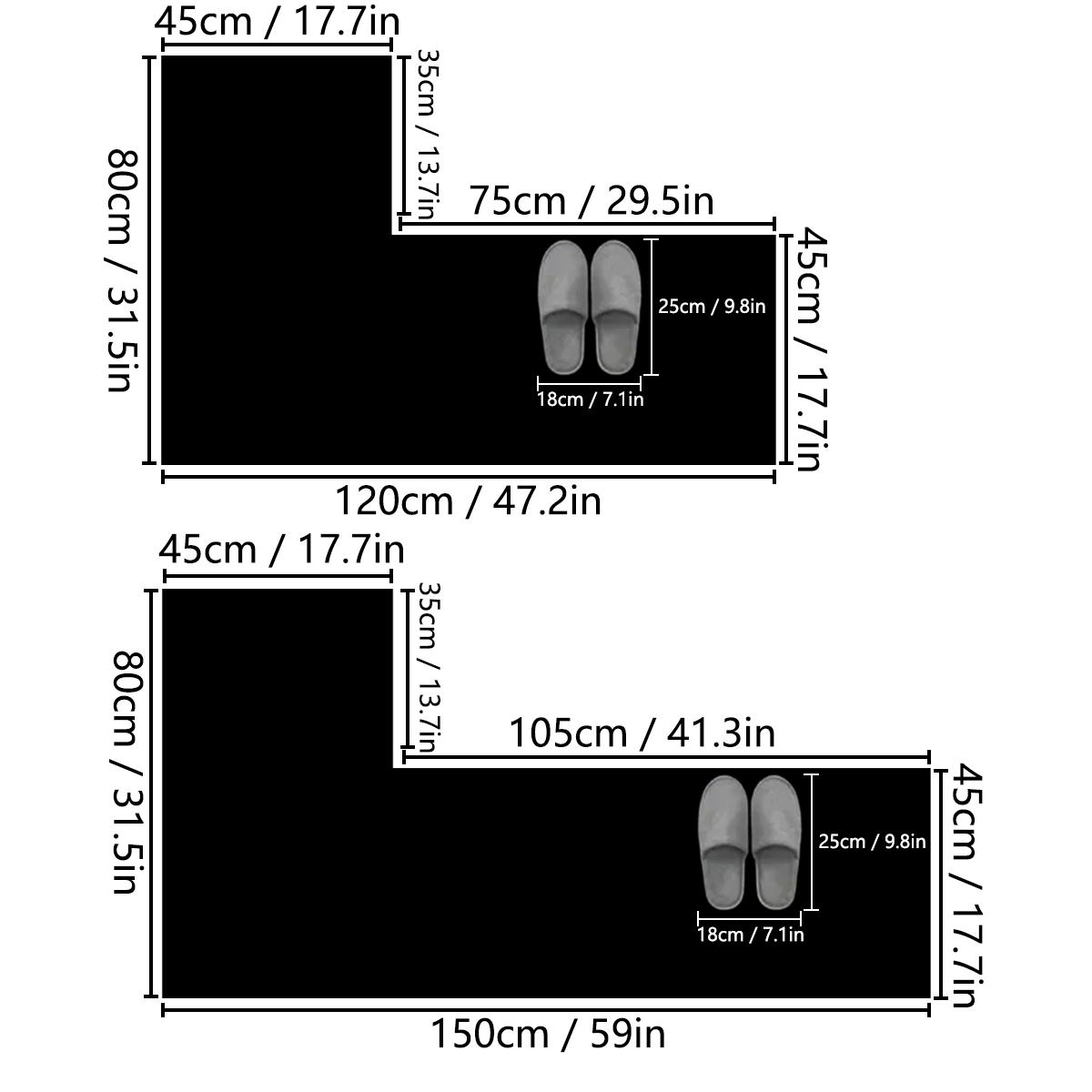 Solid color kitchen L-shaped d - Home Bathroom Carpet review and price