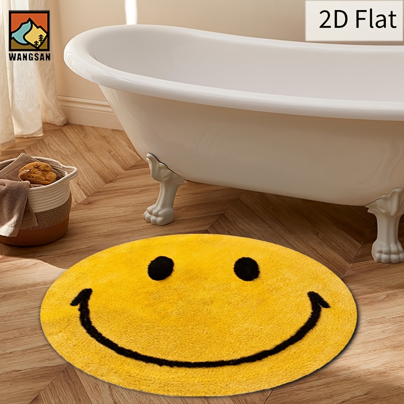 2D Round Flannel Rug Smiley Fa - Home Bathroom Carpet review and price