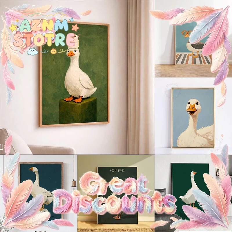 Duck Goose Poster, Funny Bathr - Home Bathroom Decor Ideas review and price