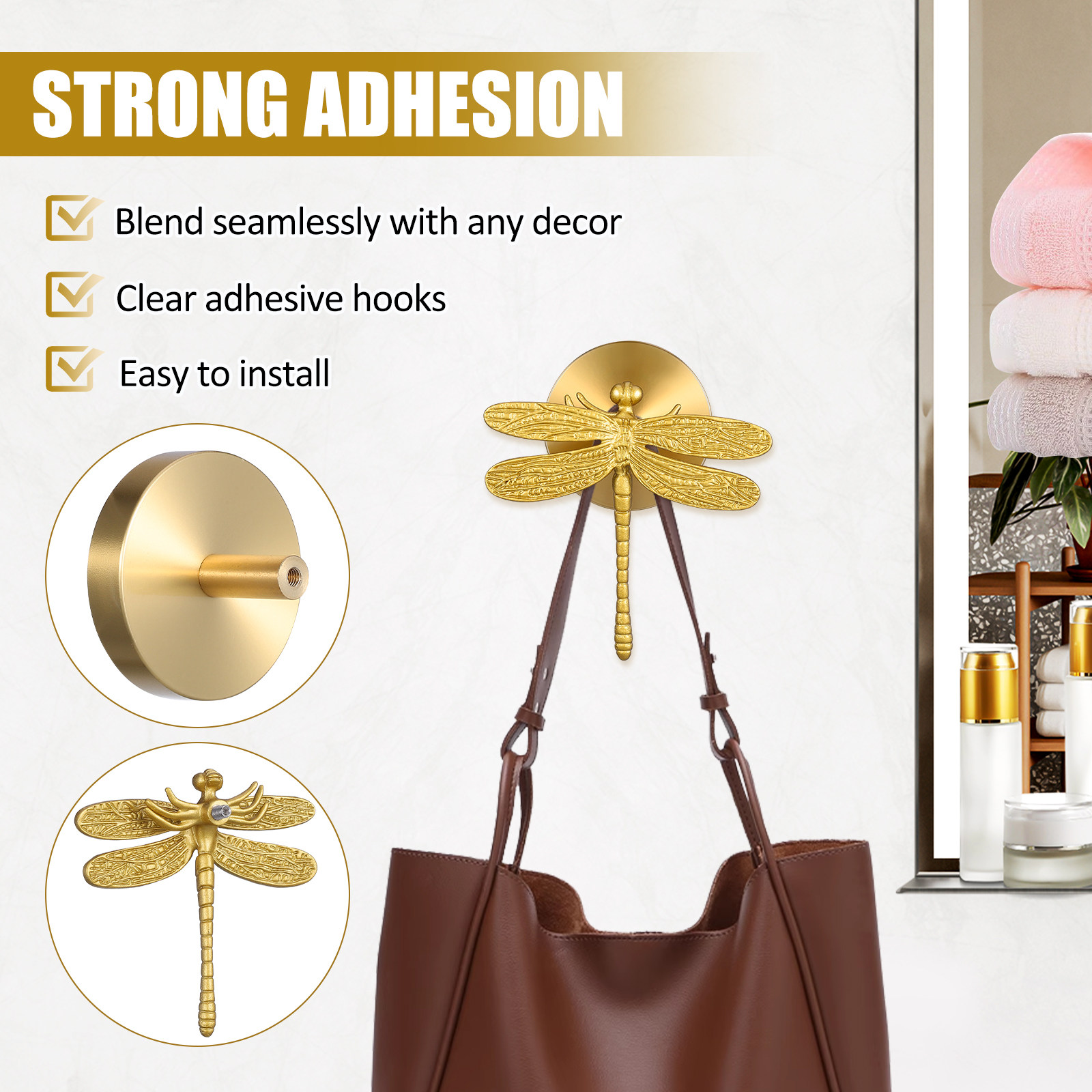 Wall Mounted Coat Hook Brass D - Home Design Bathroom review and price