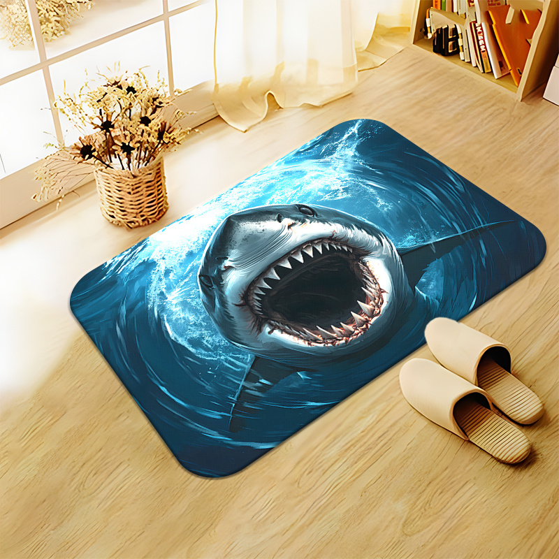 Durable Shark Print Doormat Ma - Home Bathroom Decor Ideas review and price