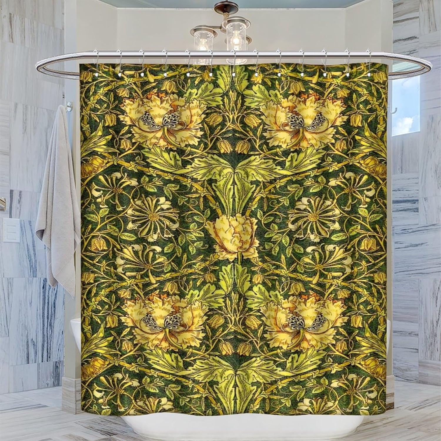 Waterproof Botanical Shower Cu - Home Bathroom Decor Ideas review and price