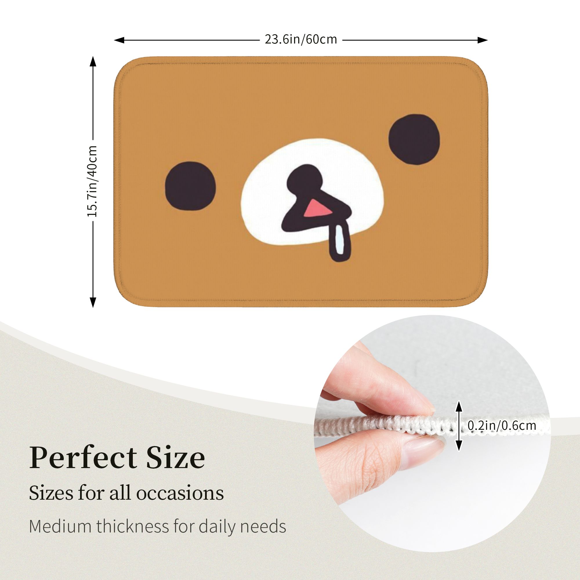R-Rilakkumaes Cartoon Floor Do - Home Bathroom Carpet review and price