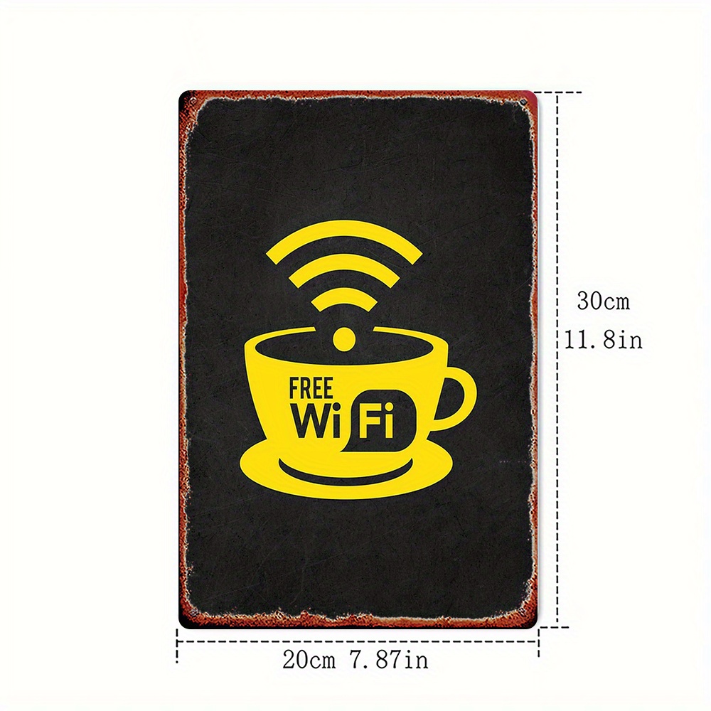 2D Vintage Metal Sign, WiFi Zo - Home Bathroom Decor Ideas review and price
