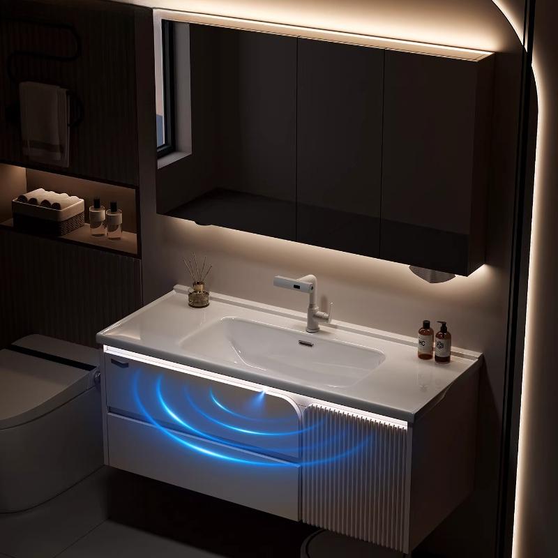 #Home Ceramic integrated basin - Home Bathroom Vanity Combo review and price