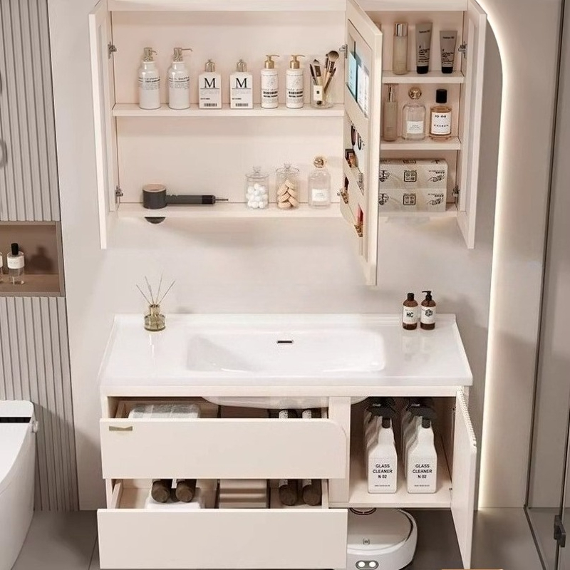 #Home Ceramic integrated basin - Home Bathroom Vanity Combo review and price