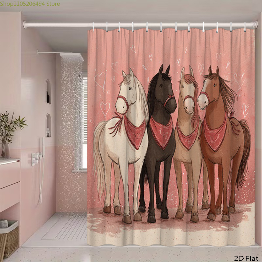 Cute Horses Shower Curtain, Ca - Home Bathroom Decor Ideas review and price